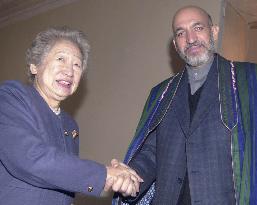 Japan's special envoy Ogata meets with Karzai